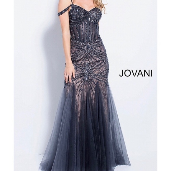jovani charcoal dress